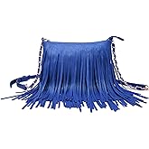 Solene Fringe Crossbody Shoulder Bag with Strap, Tassel Messenger bag, Country Style Western Fringe Purse for Women