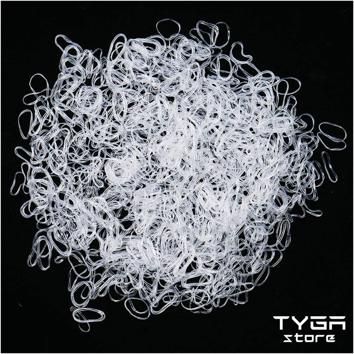 TYGA Store Pack of 1000 Mini Rubber Bands Soft Elastic Bands for Kids Hair Braids Ponytail Hair - Image 4