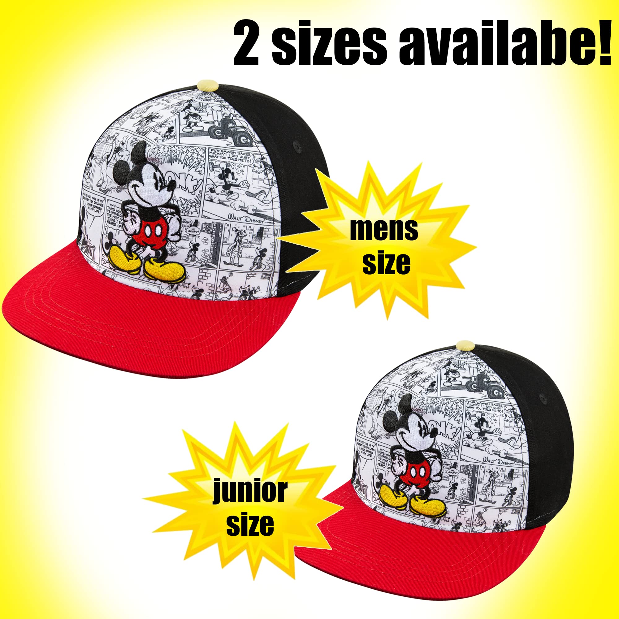 Disney Mickey Mouse Comics Baseball Cap - Size Junior Ages 12-17 Years - Adjustable - 100% Cotton