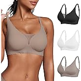 Wireless Seamless Bras for Women with Support - Push Up Bra for Womens No Underwire - Padded No Wire Comfort Bralette