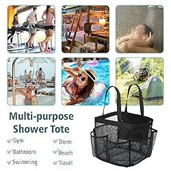 F-color Mesh Shower Caddy Portable, 8.3" Deeper