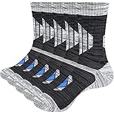 YUEDGE Women's Hiking Socks Cushioned Casual Athletic Socks Comfort Work Boot Socks Wicking Cotton Socks For Women