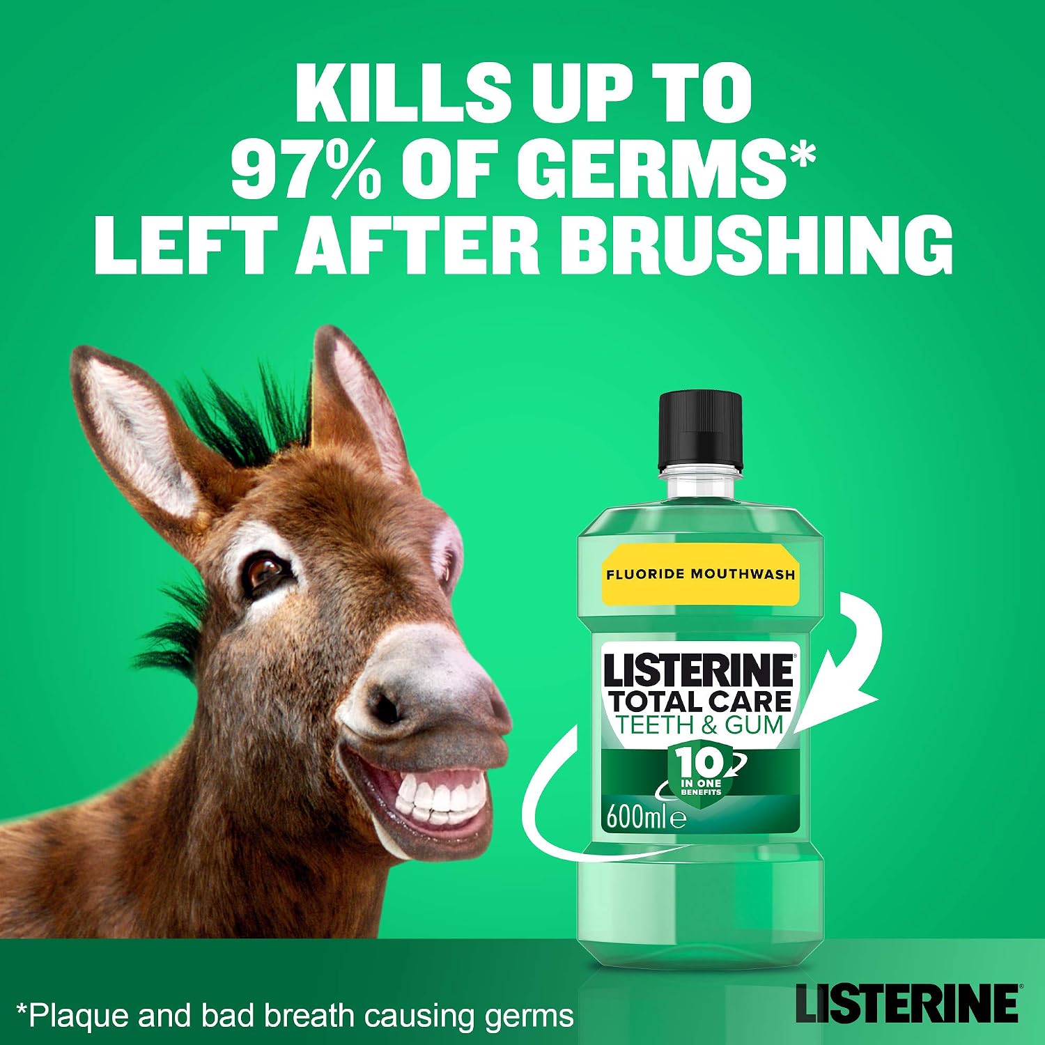 Listerine Total Care Teeth and Gum Mouthwash, 600ml, Other - Image 4