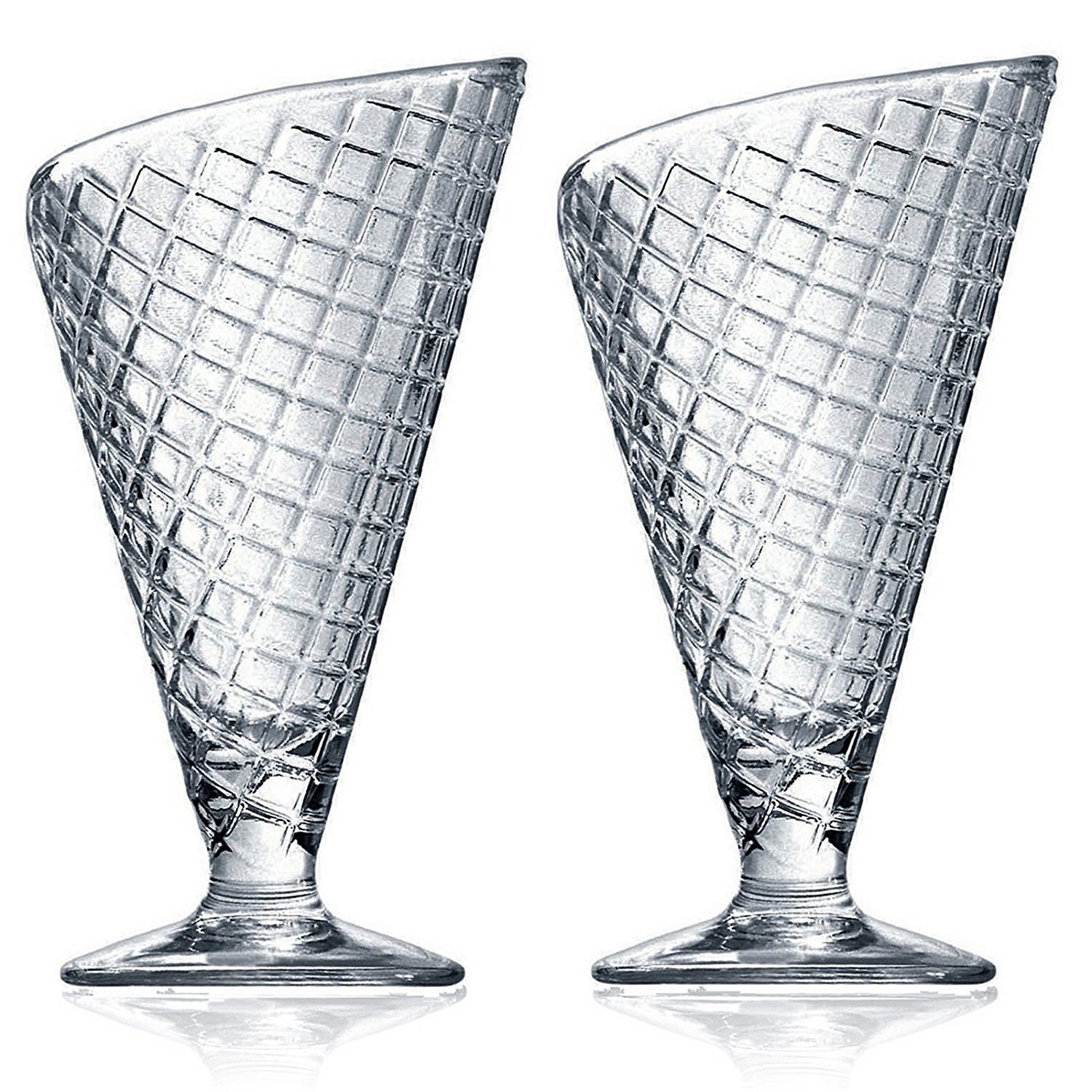 Bormioli Rocco Gelato Sundae Fruit Cream Dessert Ice Glassware Bowl Cone Shaped Glasses,27 centiliters