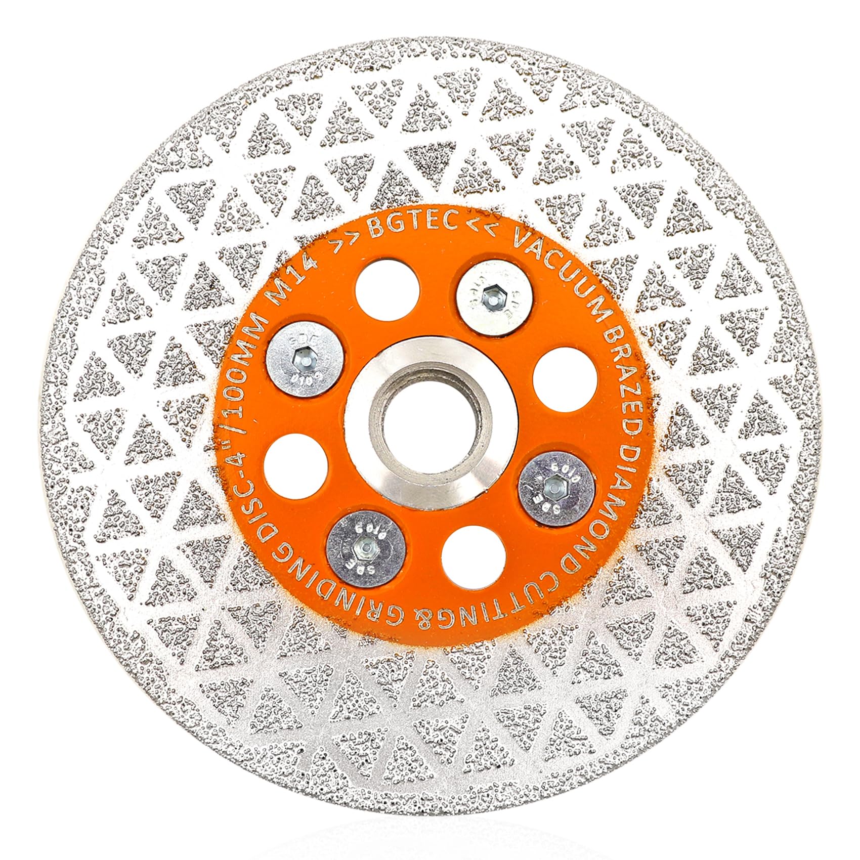 BGTEC Diamond Tile Cutting Wheel 100mm - Double Sided Diamond Grinding Cutting Disc for Porcelain Tiles,Granite,Marble,Concrete with M14 Thread