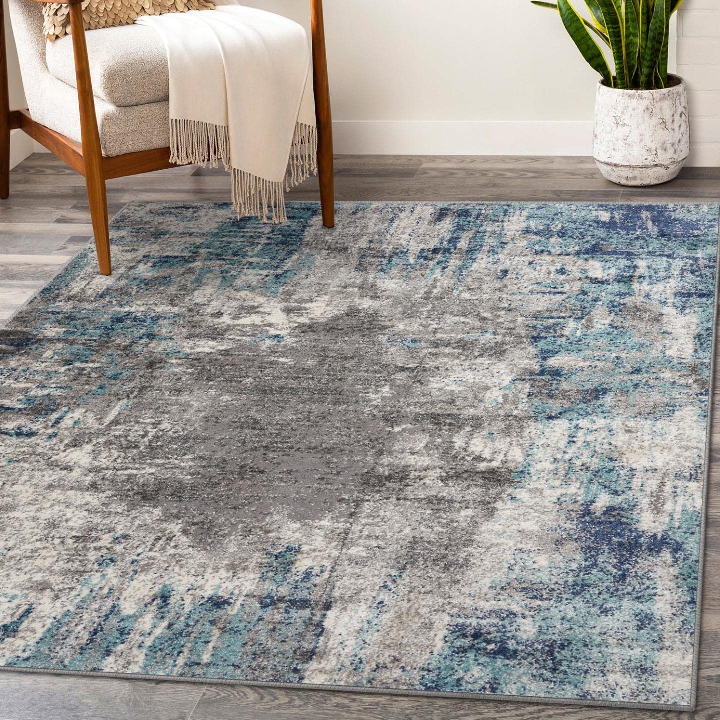 LUXE WEAVERS Artistic Area Rug, D.Blue-L.Blue 9x12 Image