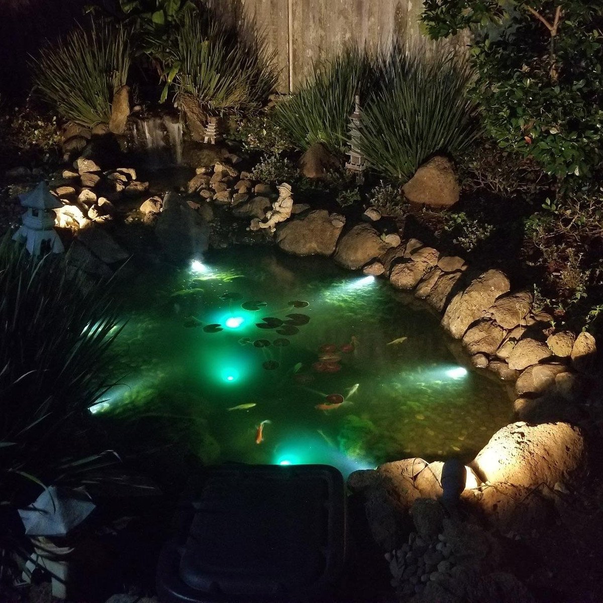 YADICO Solar Powered Submersible RGB Lamps Color Changing Landscape
