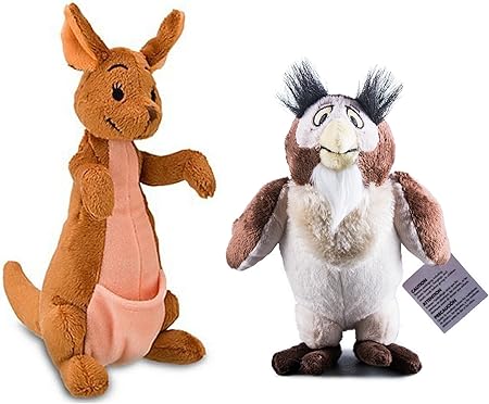 Amazon ディズニー くまのプーさん カンガ ぬいぐるみ 9 5インチ フクロウぬいぐるみ 7インチ ぬいぐるみ おもちゃ