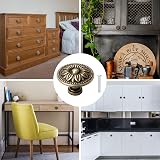 YSDMY 8 Pcs Antique Bronzy Cabinet Knobs 30mm Vintage Drawer Pull Handles view 7
