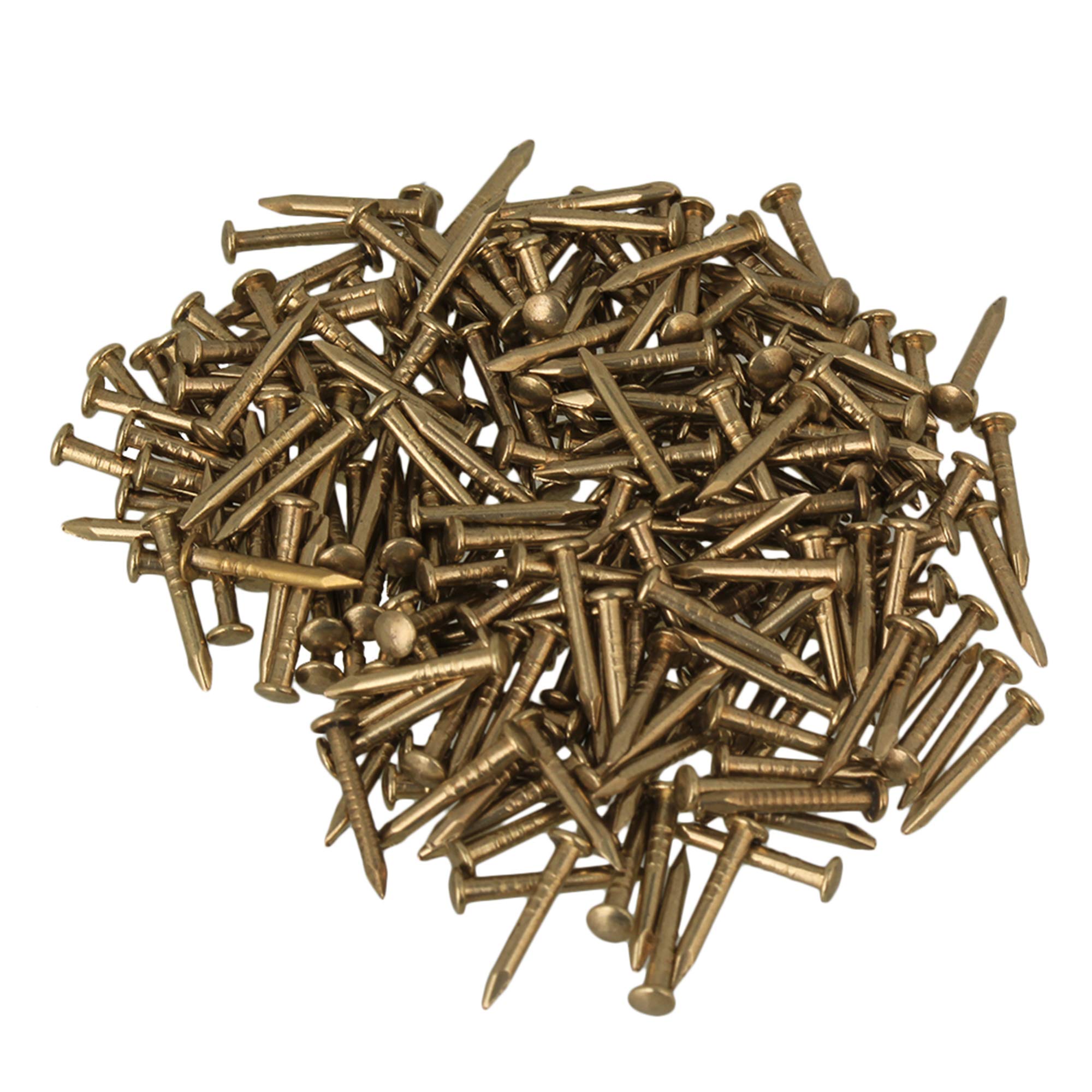Mxfans 10mm Round Head Vintage Copper Furniture Miniature Nail Set of 100