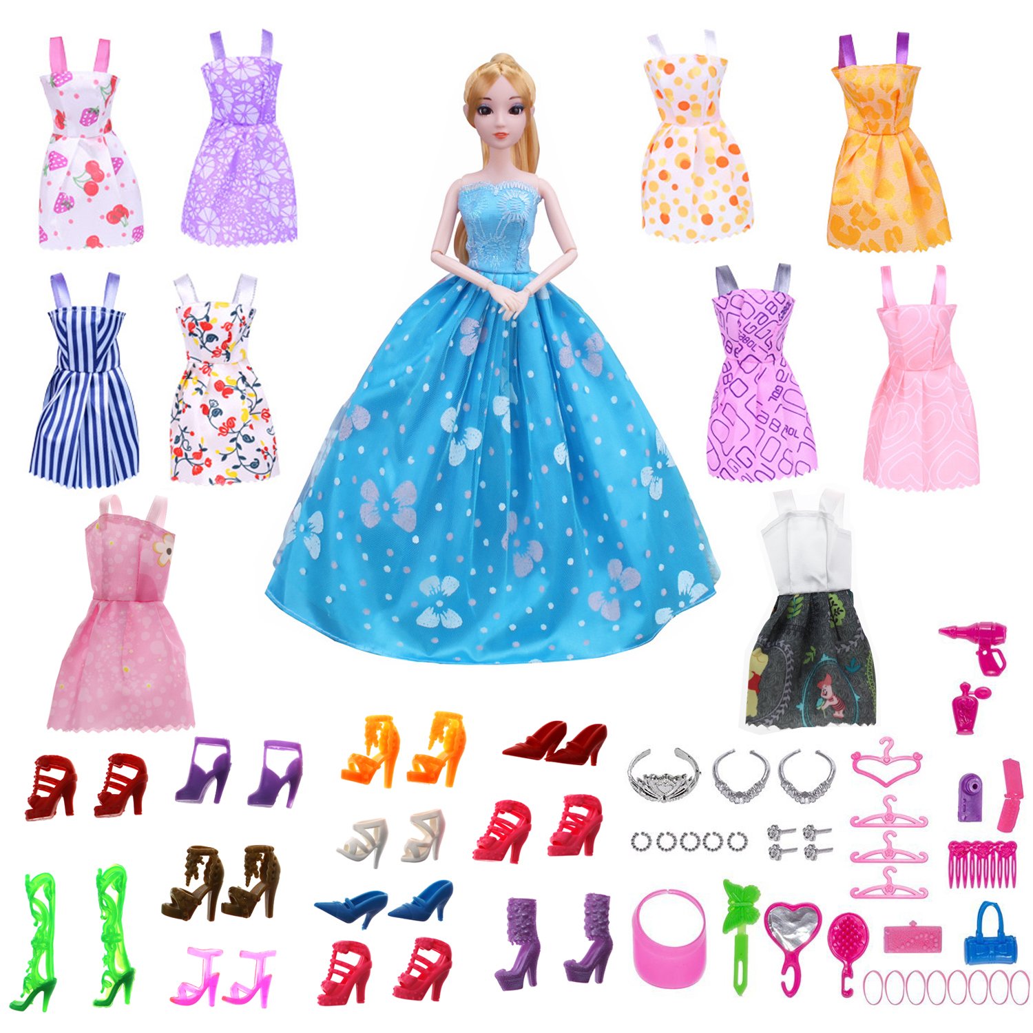 barbie clothes and shoes set
