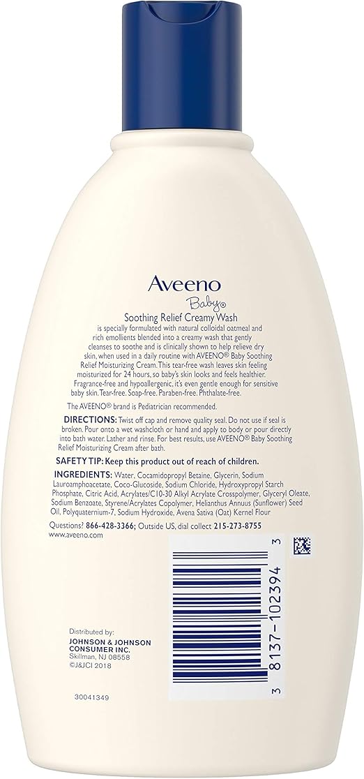 aveeno baby creamy wash