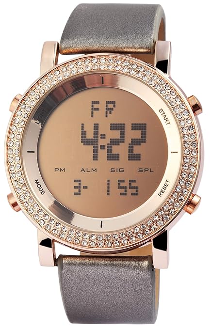 Armbanduhr Damenuhr Uhr Digitaluhr mit Band aus Lederimitat