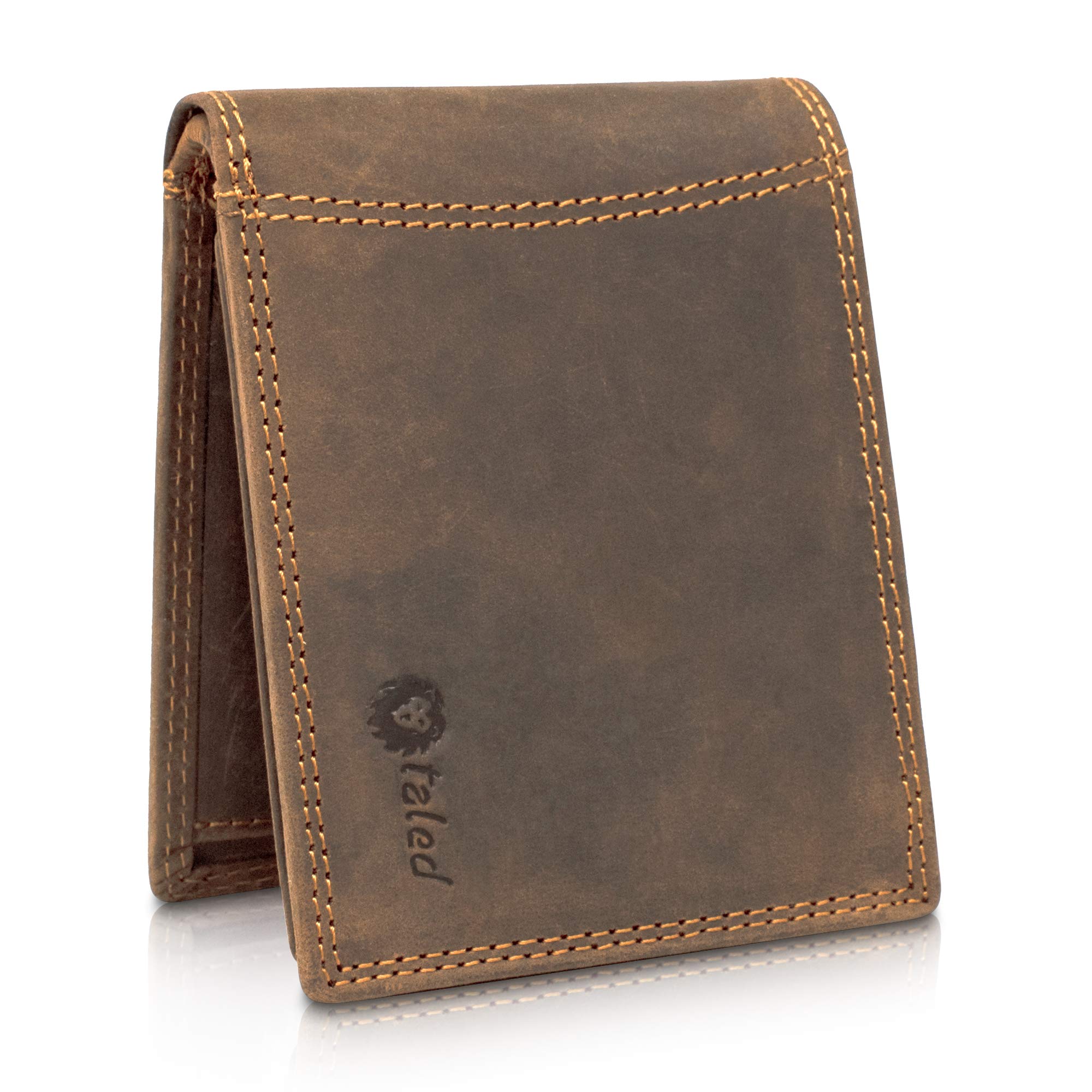 TALED Wallet Made of Vintage Leather with RFID Protection in Brown | Purse | Wallet | Designed in Germany I