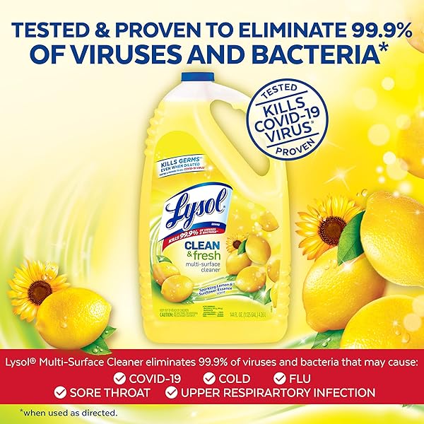 LYSOL CLEAN & FRESH MULTI-SURFACE CLEANER, LEMON & SUNFLOWER, 144OZ