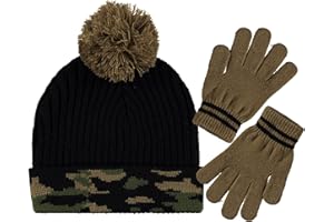 Polar Wear Big Boy 2 Pc Hat & Glove Set-Kid Cold Weather Winter Hat & Glove Sets