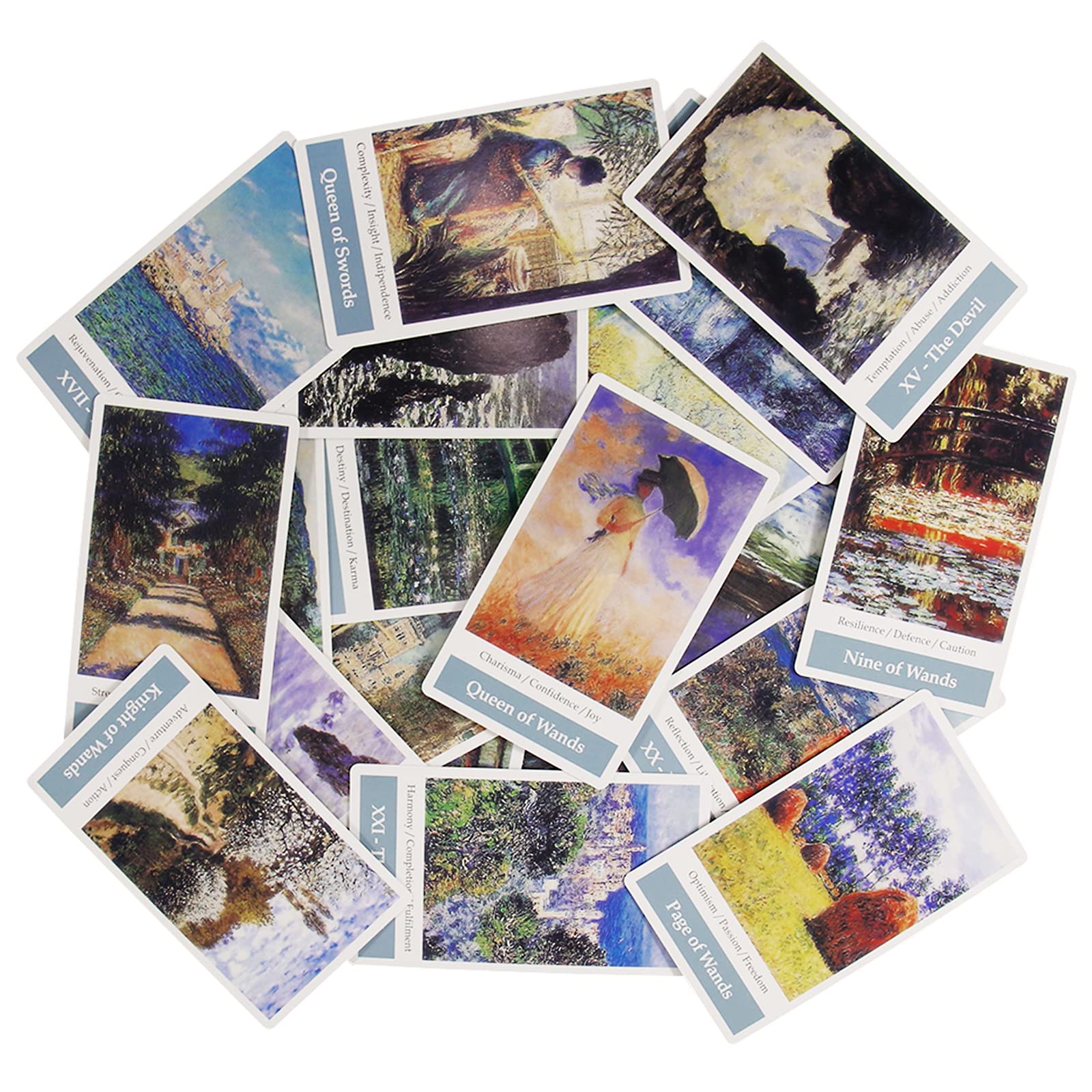 Atesswy Claude Monet Impressionism Art Tarot Deck - 78 Tarot Cards with Guidebook