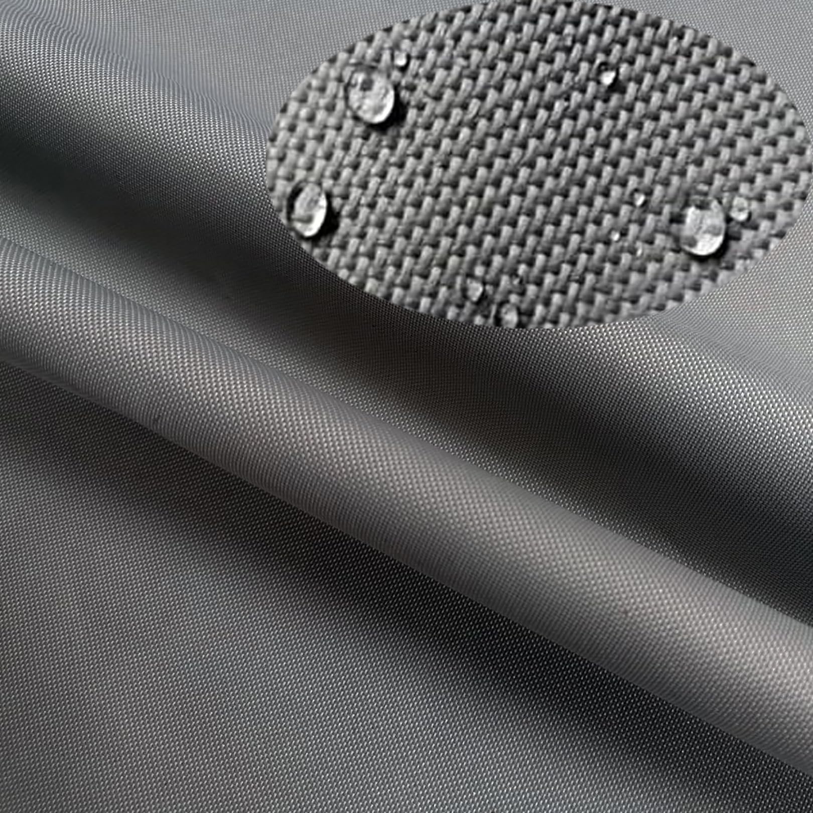 Dongawin Heavy Duty Waterproof Fabric for Sewing Outdoor Cushions 600 Denier Canvas Material，Tear Resistant Outdoor Canvas Fabric. (200cm x 150cm, Dark Grey), YD528 — image 1