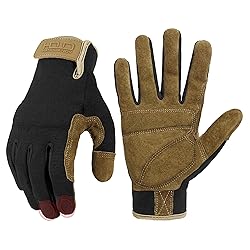 HANDLANDY Leather Work Gloves for Men