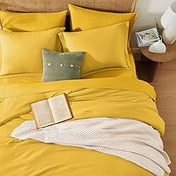 WRENSONGE Mustard Yellow King Comforter Set, 7
