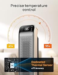 Dreo Space Heater for Indoor Use, 25" 11.5ft/s Fast