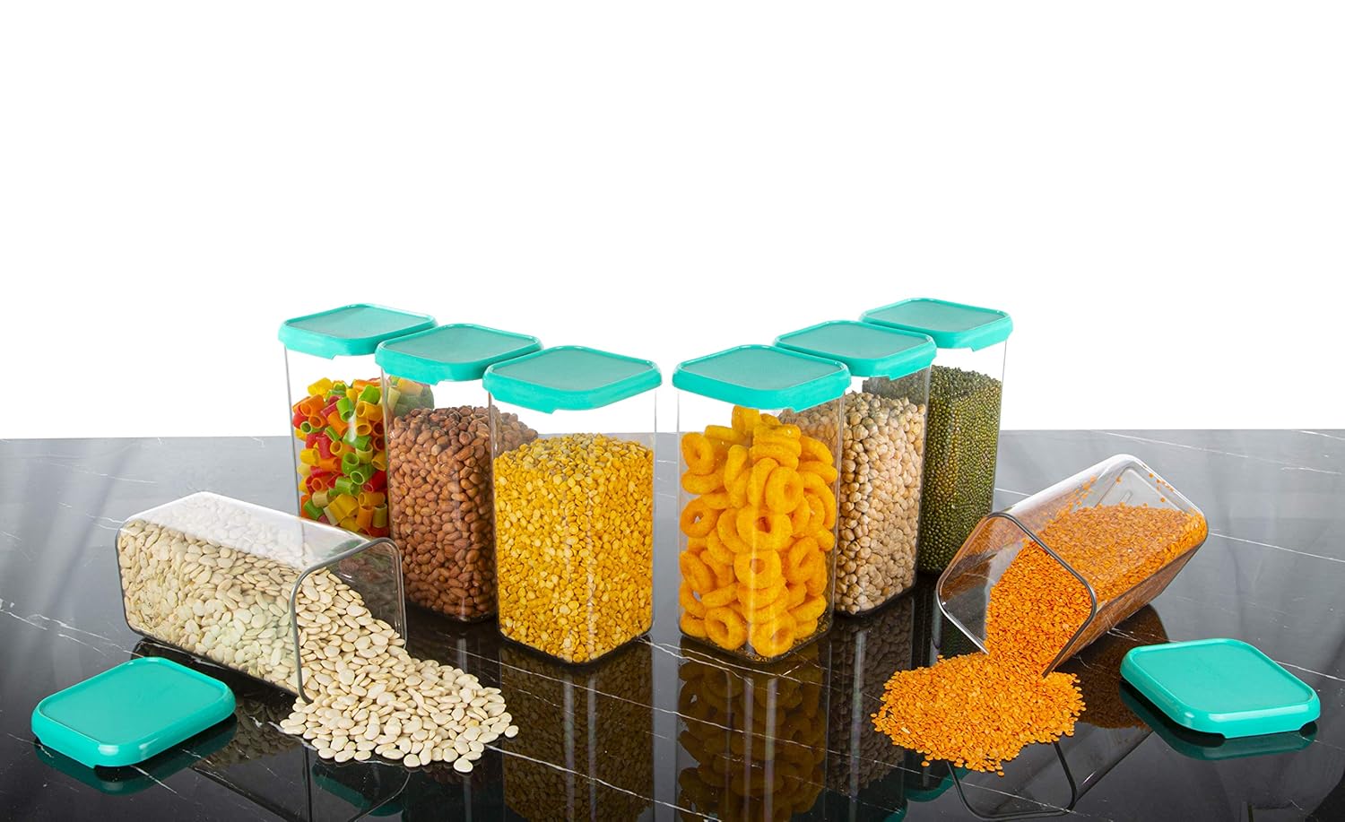 VASTATE Unbreakable Kitchen Plastic Container Set Grocery Storage