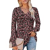 ROSELINLIN Womens Long Sleeve Tunic Tops Fall Blouse Shirts
