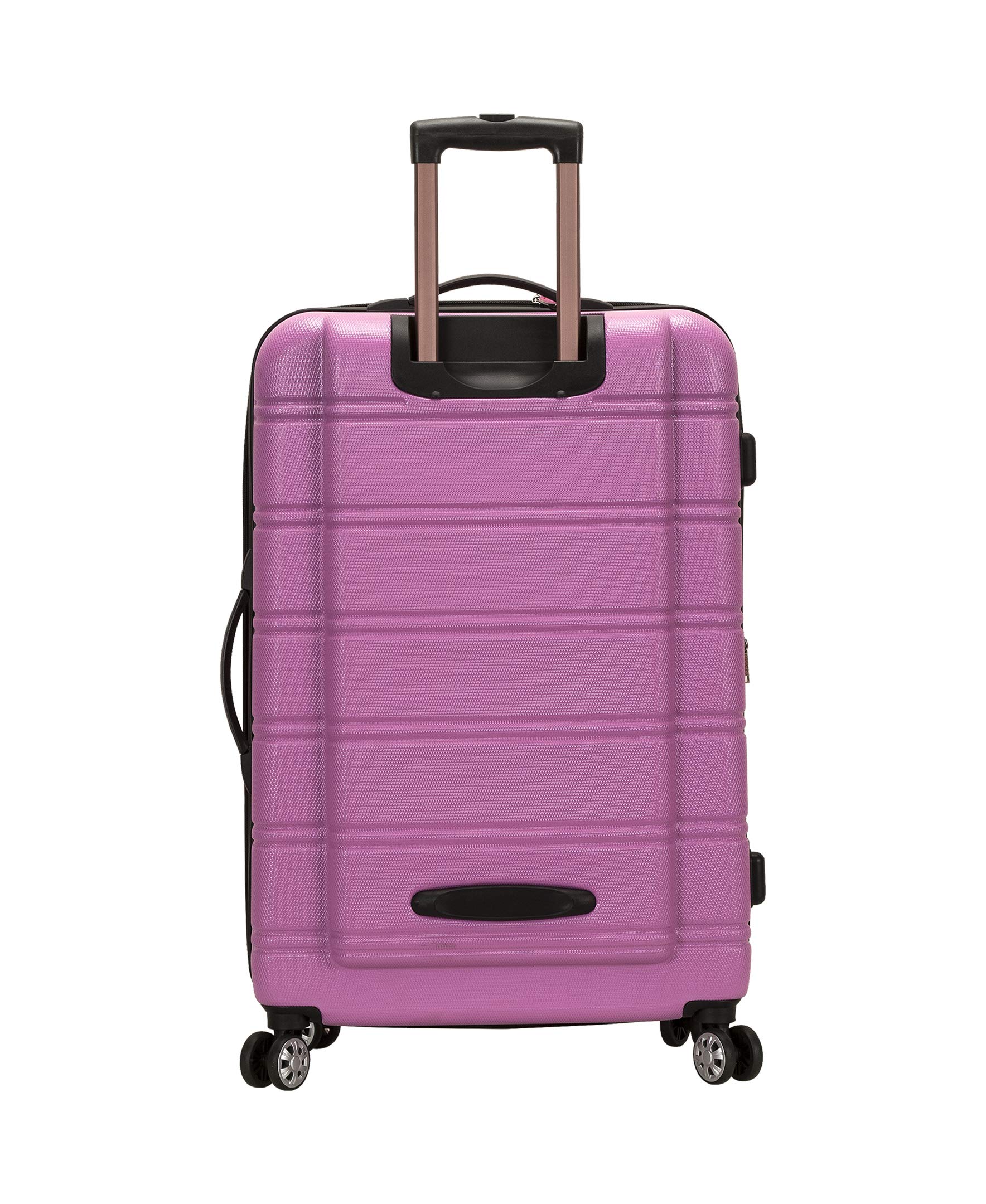 Rockland Melbourne Hardside Expandable Luggage with Spinner Wheels, Pink, 2 Piece (20/28)