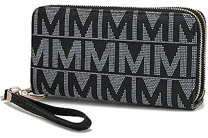 MKF Collection Wristlet Wallet for Women, Small Vegan Leather Credit Card Holder with Zipper Coin Pocket Wallet Purse Handbag By Mia K