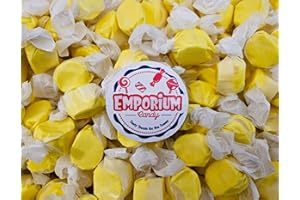 EMPORIUM CANDY TASTY TREATS FOR THE TUMMY Banana Salt Water Taffy -1.5 lbs of Fresh Delicious Individually Wrapped Taffy