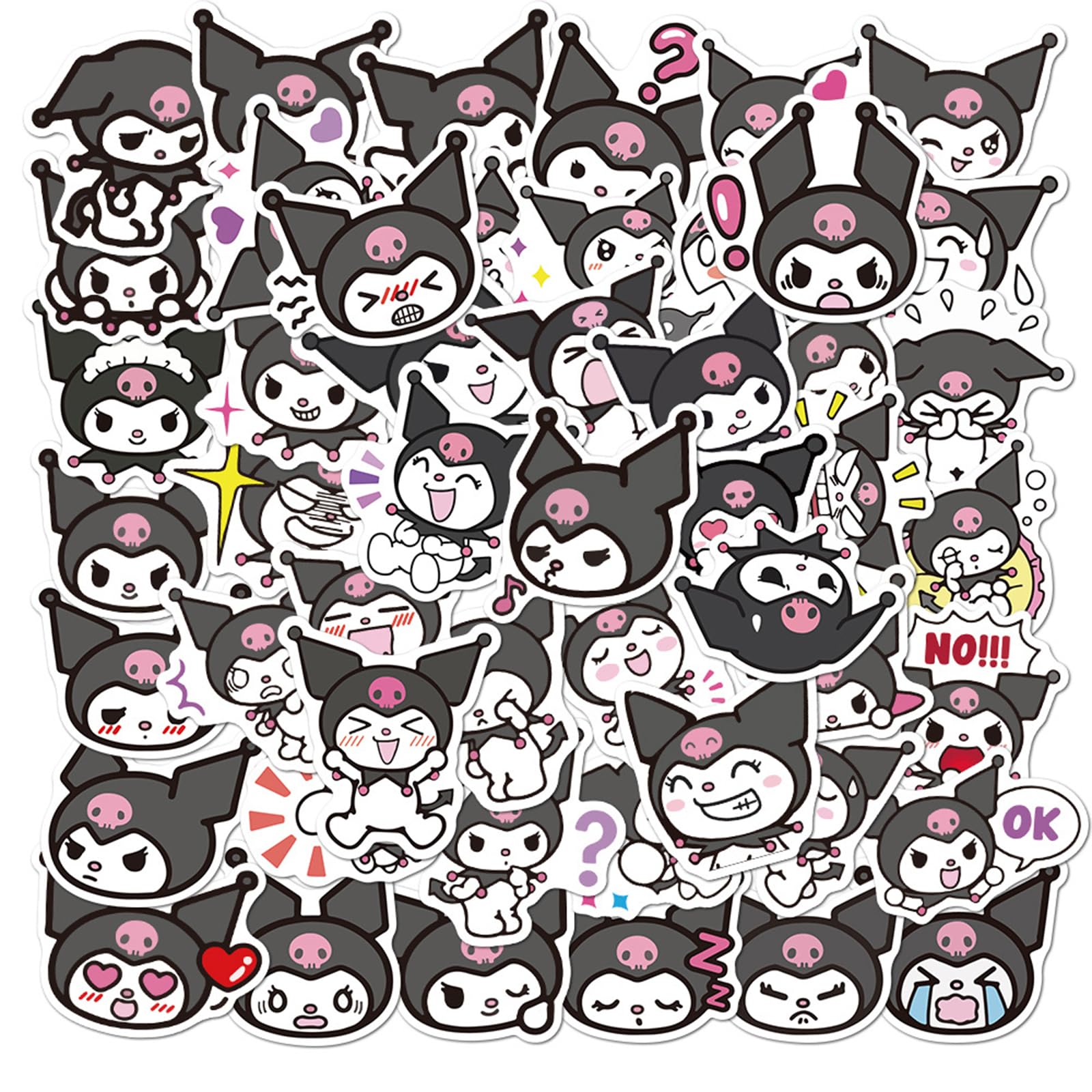 Photo 1 of 50pcs Kuromi Stickers Pack Cute Stickers for Kids Teens Adults Waterproof Vinyl Decals Japanese Anime Stickers for Water Bottles Scrapbook Laptop journaling (KLM)