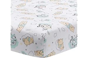 Lambs & Ivy Disney Baby Winnie The Pooh Hugs White Fitted Crib Sheet