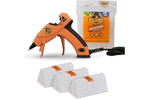 Gorilla Mini Hot Glue Gun Kit (Pack of 1 Mini Hot Glue Gun and 75 Sticks) - Dual Temp, Precision Nozzle, and Easy Squeeze Trigger