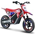 AIII 36V Electric Dirt Bike for Kids 3-8, High Performance 250W Racing Grade Motorcycle, Up to 15.5MPH, 3 Speed Settings, 12-Inch Off-Road Tires, Rear Disc Brakes & Advanced Shock Absorption, Red