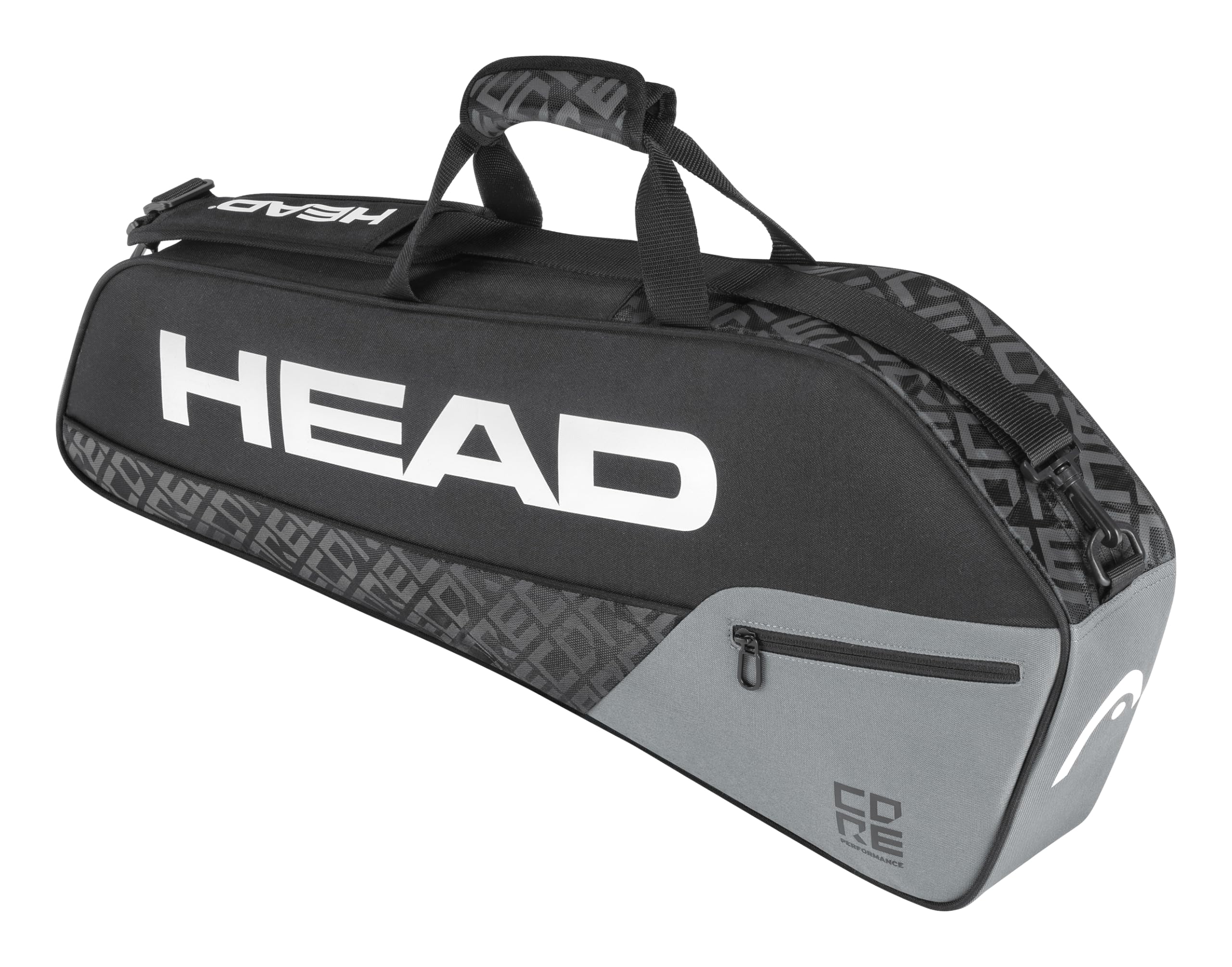 HEAD Core 3R Pro Tennis Racquet Bag, Holds 3 Racquets, Adjustable Strap, Black Image
