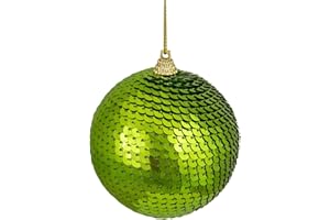 Northlight Kiwi Green Sequin Shatterproof Ball Christmas Ornament 3"