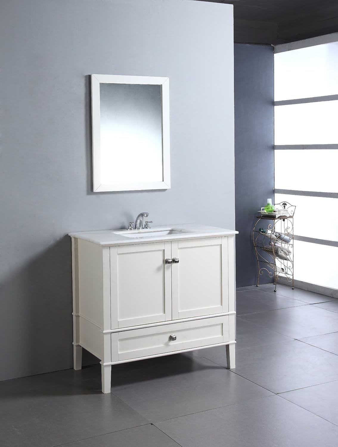 Simpli Home Chelsea 24 Bath Vanity With Soft White Quartz Marble Simpli Home Chelsea 24 Bath Vanity With Soft White Quartz Marble