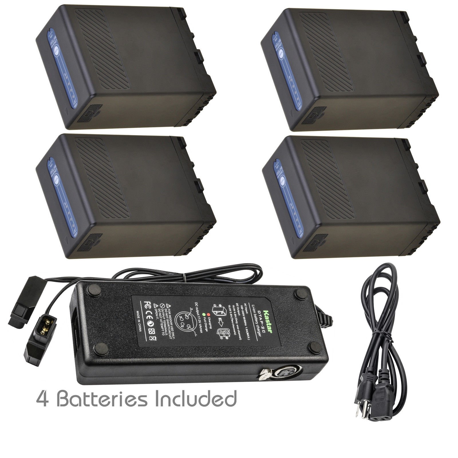 Kastar Battery 4 Pack and Dual D-Tap Fast Charger for Sony BP-U65 BP-U68 BC-U1 BC-U2 Sony PMW-160 PM