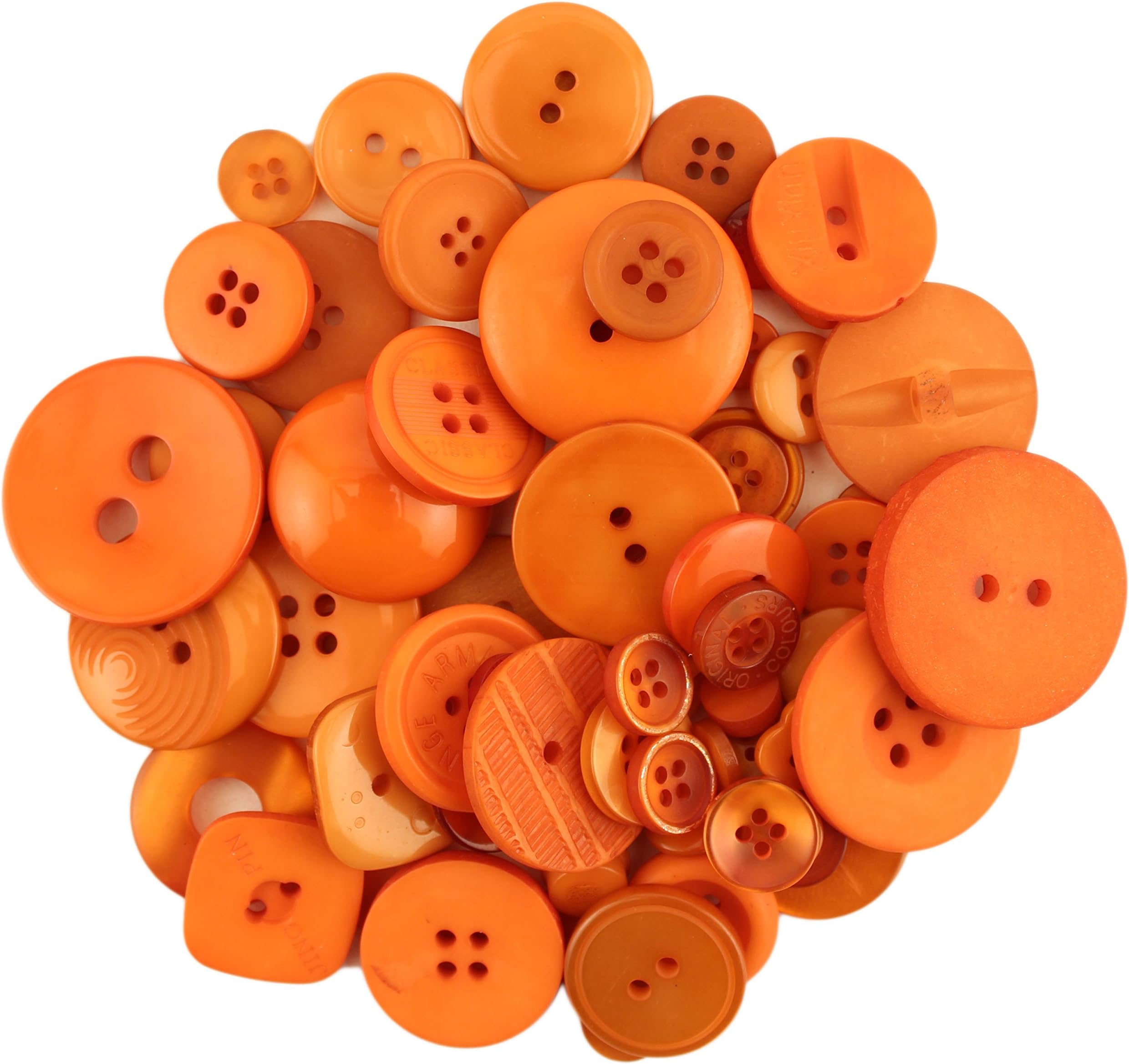 Buttons Galore Craft & Sewing Buttons Carnival Orange - 5.5 oz.