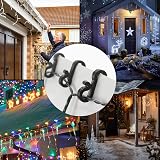 SHATCHI 36Pcs Black Mini Gutter Hooks S Shape Reusable Light Hangers view 3