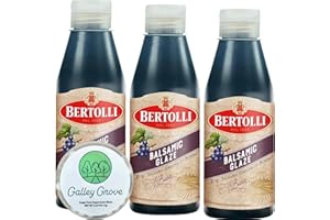 Bertolli Balsamic Glaze With Vinegar Of Modena, 6.76 FL OZ (3-PACK) Bundle With Galley Grove Sugar-Free Peppermint Breath Mints