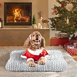 ULIGOTA Soft Dog Bed Crate Pad 75x50cm Anti Slip Waterproof Bottom view 5