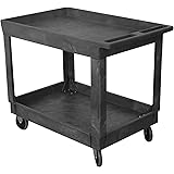 Wesco 270483 Plastic Standard Service Cart, 2 Trays, 500-lb. Load Capacity, 40.25" L x 25.5" W x 32.5" H