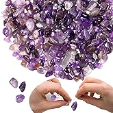 XIANNVXI Amethyst Beads, Natural Chip Stone Beads 400Pcs Crystal Bead 5-8mm Irregular Healing Crystal Loose Rocks for DIY Jewelry Making