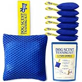 Race&amp;Herd Dog Scent Kit &mdash; 6 Anise Nose Work Sniff Pouches (Ocean) | Hide-and-Seek Brain Game for Dogs with 5-Game Guide &mdash; Indoor or Backyard Nose Work Set, Beginner Friendly