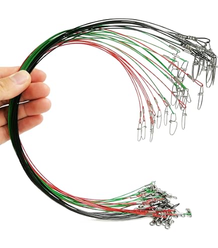 Steel Leaders For Pike Fishing 3 Berkley 18" Steelon Wire-Wound Leaders Nylon Coated 30 LB Test Black Fishing Leader Material Steel Leaders For Pike Fishing 3 Berkley 18" Steelon Wire-Wound Leaders Nylon Coated 30 LB Test Black Fishing Leader Material