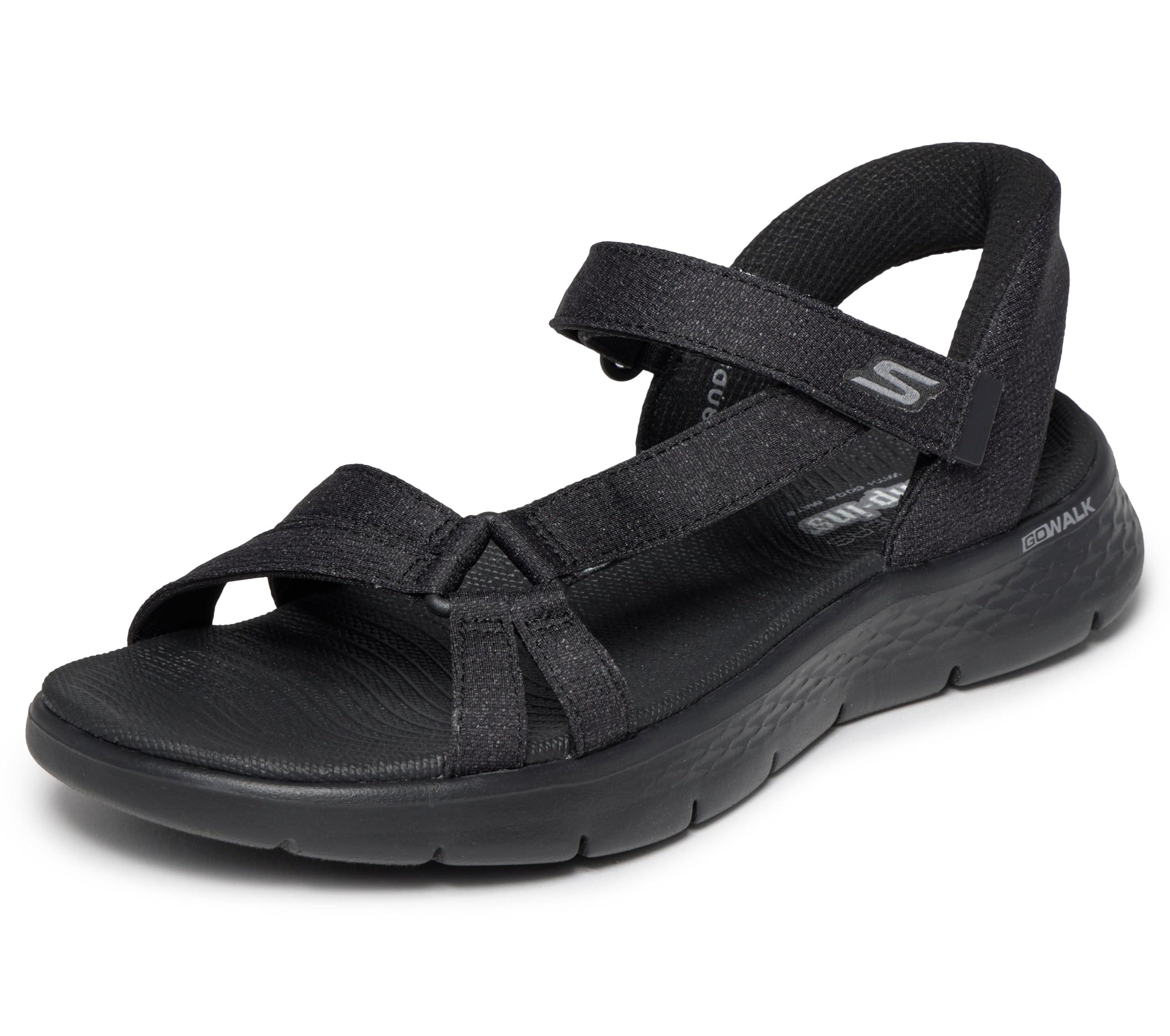 SKECHERS Women's GO Walk Flex Sandal - Illuminate Hands Free Slip-ins Fisherman, Black, 9 W Image