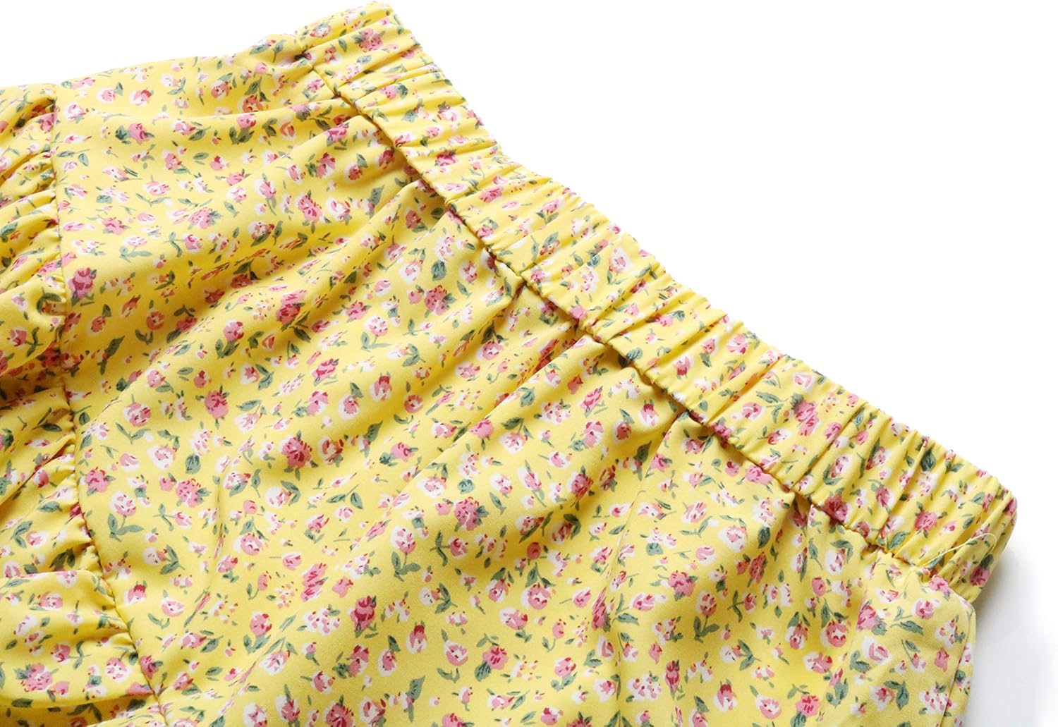 Spmor Women's Floral High Waist Ruffle Flared Boho A-Line Pleated Mini Skirt at  Women’s Clothing store