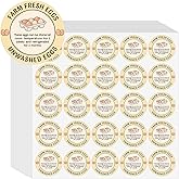 500 Pcs Farm Fresh Eggs Carton Stickers, 2 Inch Self Adhesive Unwashed Egg Carton Labels for Farm, Market Packaging, Ideal for Chicken Duck Quail Egg