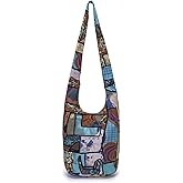 Women Shoulder Handbags Fashion canvas Hippie Crossbody Bags Bohemian Animal Prints Hobo Bags
